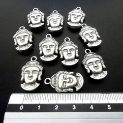 10 Buddha head Pendants