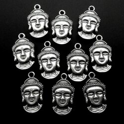 10 Buddha head Pendants