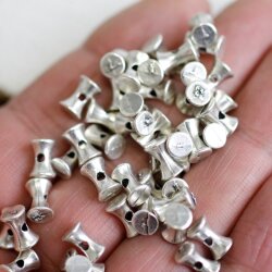 50 silver bead spacer