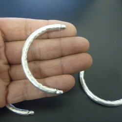 1 Antique Silver Half cuff bracelet findings