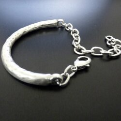 1 Antique Silver Half cuff bracelet findings