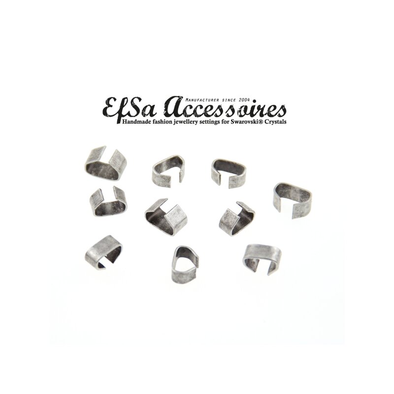 50 Metallklammern 5x12 mm, altsilber, 4,46 €