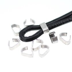 50 Metallklammern 5x12 mm, altsilber