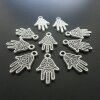 10 Hand of Fatima Pendants 13x20 mm