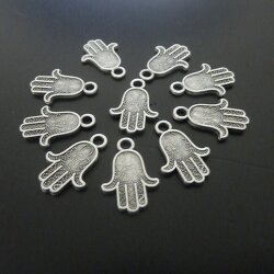 20 Hand of Fatima Pendants 13x20 mm