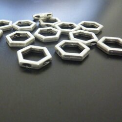 10 Hexagon Anhänger