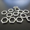 10 Hexagon Anhänger