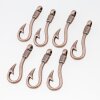 10 Hook Closures, antique copper