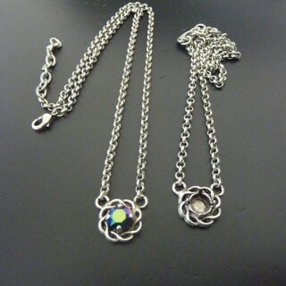 Ketten Fassung fr 8 mm Chatons, Rivoli Swarovski Stein