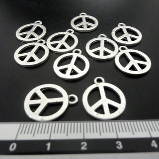 10 Peace Anhnger Charms
