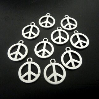 10 Peace Anhnger Charms