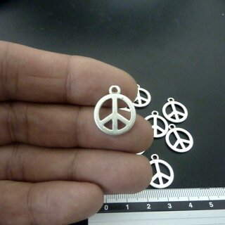 10 Peace Anhnger Charms