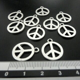 10 Peace Anhnger Charms