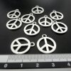 10 Peace Pendants Charms