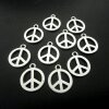 10 Peace Anhänger Charms