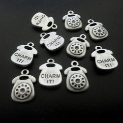 10 Charm it telephone Pendants