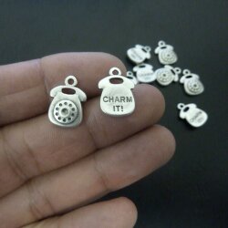 10 Charm it telephone Pendants