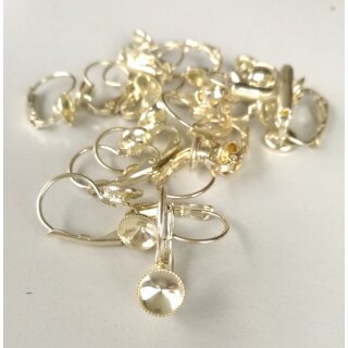 Ohrring Fassung fr Swarovski Stein 1122, ss29 (6 mm)