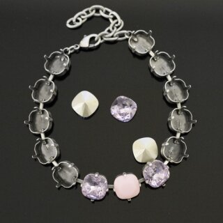 Armband Fassung fr 10 mm Cushion Square Swarovski Stein