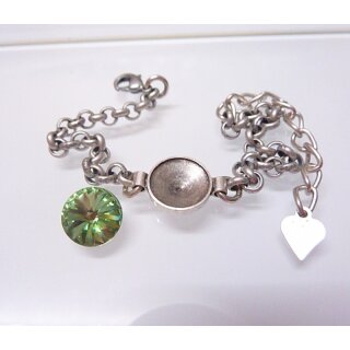 Armband Fassung fr 10 mm Rivoli Swarovski Stein