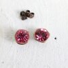 Stud Earring setting for 8 mm Chatons Swarovski Crystals