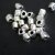 20 irregular silver beads, spacer beads