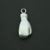 5 boxing glove Pendants, Antique Silver