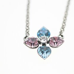 necklace setting for 4 and 8,8x8 mm Chatons, Heart Swarovski Crystals