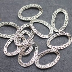 10 oval charm, pendant, metal element