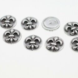 10 pcs. Fleur-de-Lys Rosettes for 14 mm Rivoli cups