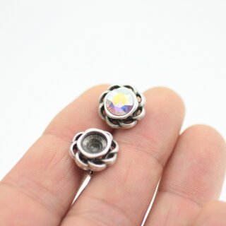 Ohrstecker Fassung fr 8 mm Chatons Swarovski Stein