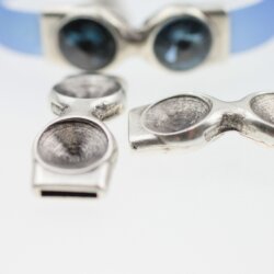 1 Verschluß Fassung für 12 mm Rivoli Swarovski...