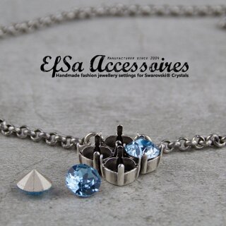 Ketten Fassung fr 8 mm Chatons, Rivoli Swarovski Stein