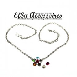 necklace setting for 6 mm Chatons Swarovski Crystals