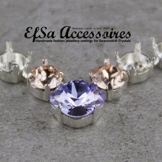 Ketten Fassung fr 8 und 12 mm Chatons, Cushion Square Swarovski Stein