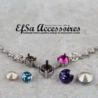Ketten Fassung fr 4, 6 und 8 mm Chatons Swarovski Steine