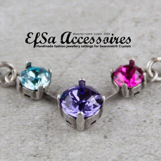 Ketten Fassung fr 4, 6 und 8 mm Chatons Swarovski Steine