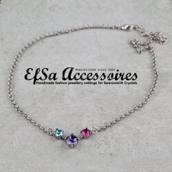 necklace setting for 4, 6 and 8 mm Chatonsi Swarovski...