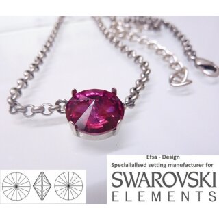 Ketten Fassung fr 12 mm Rivoli Swarovski Stein