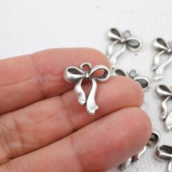 10 bow Charms, Pendants