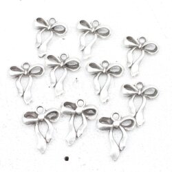 10 bow Charms, Pendants