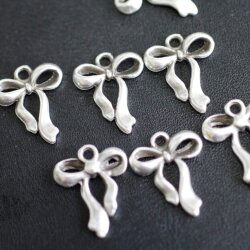 10 bow Charms, Pendants