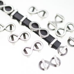 Infinity Sliderbeads small for 5x2 mm flat braided leather