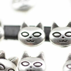 20 cat Sliderbeads for 5x2 mm flat braided leather