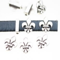 10 Fleur De Lis Slides for Leather Bracelet