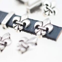 10 Fleur De Lis Slides for Leather Bracelet