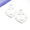 10 Faith Hope Love Charms Pendant antique silver