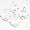 10 Faith Hope Love Charms Pendant antique silver