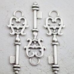 10 Antik-Look Schlüssel Anhänger