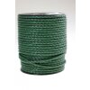 1 m leaf, Naturegreen, braided Leather 4 mm